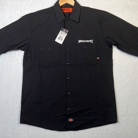 Megadeth vintage Dickies collab Button down concert release shirt NWT Men Medium - Picture 2 of 8